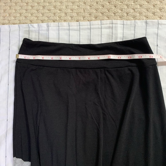 Jersey stretch maxi skirt black grey - Picture 4 of 4